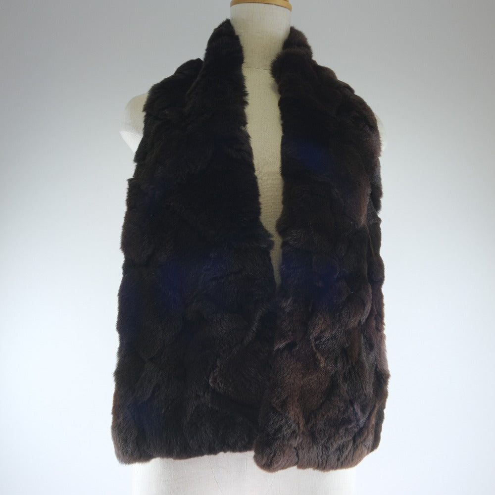 Chanel Rabbit Fur Silk Stole Scarf