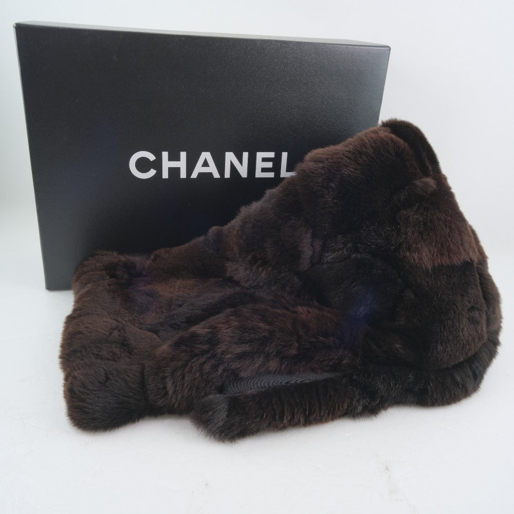 Chanel Rabbit Fur Silk Stole Scarf