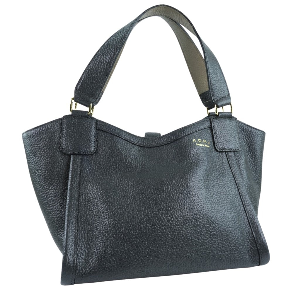 ADMJ Leather Handbag Gray