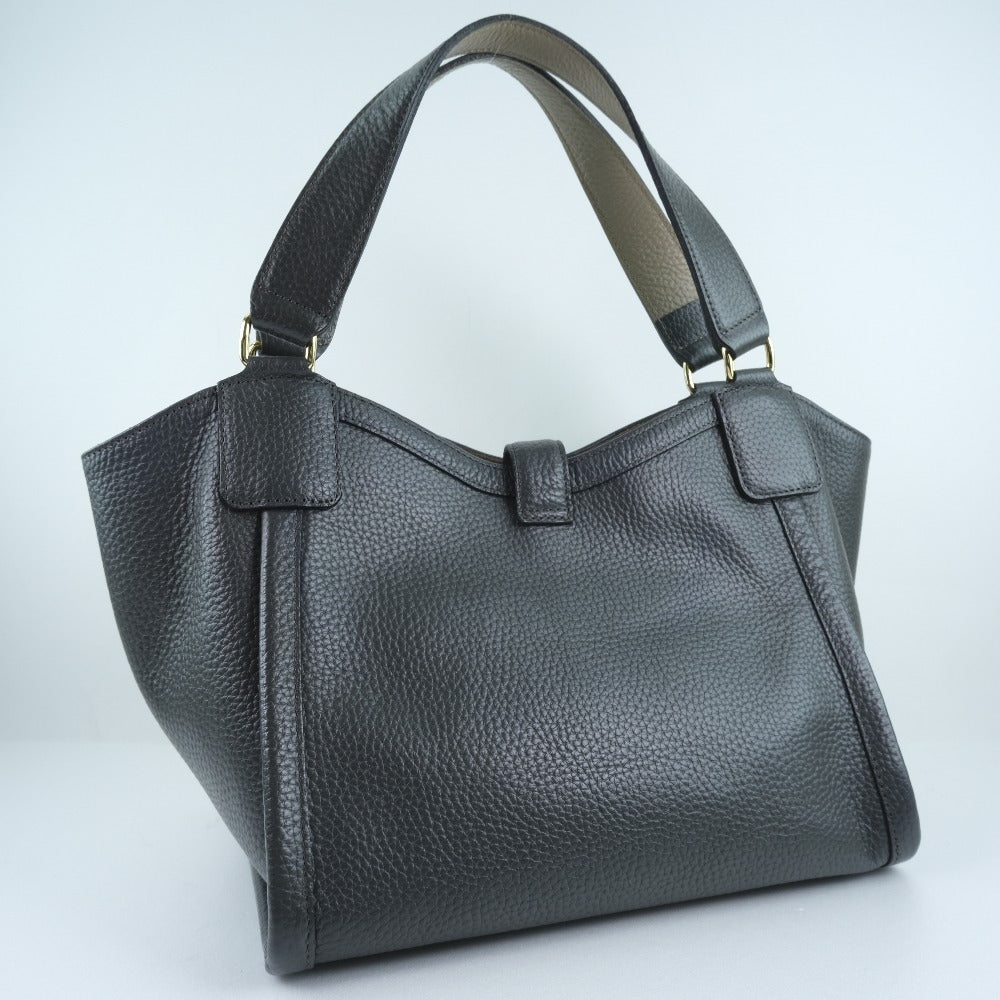 ADMJ Leather Handbag Gray