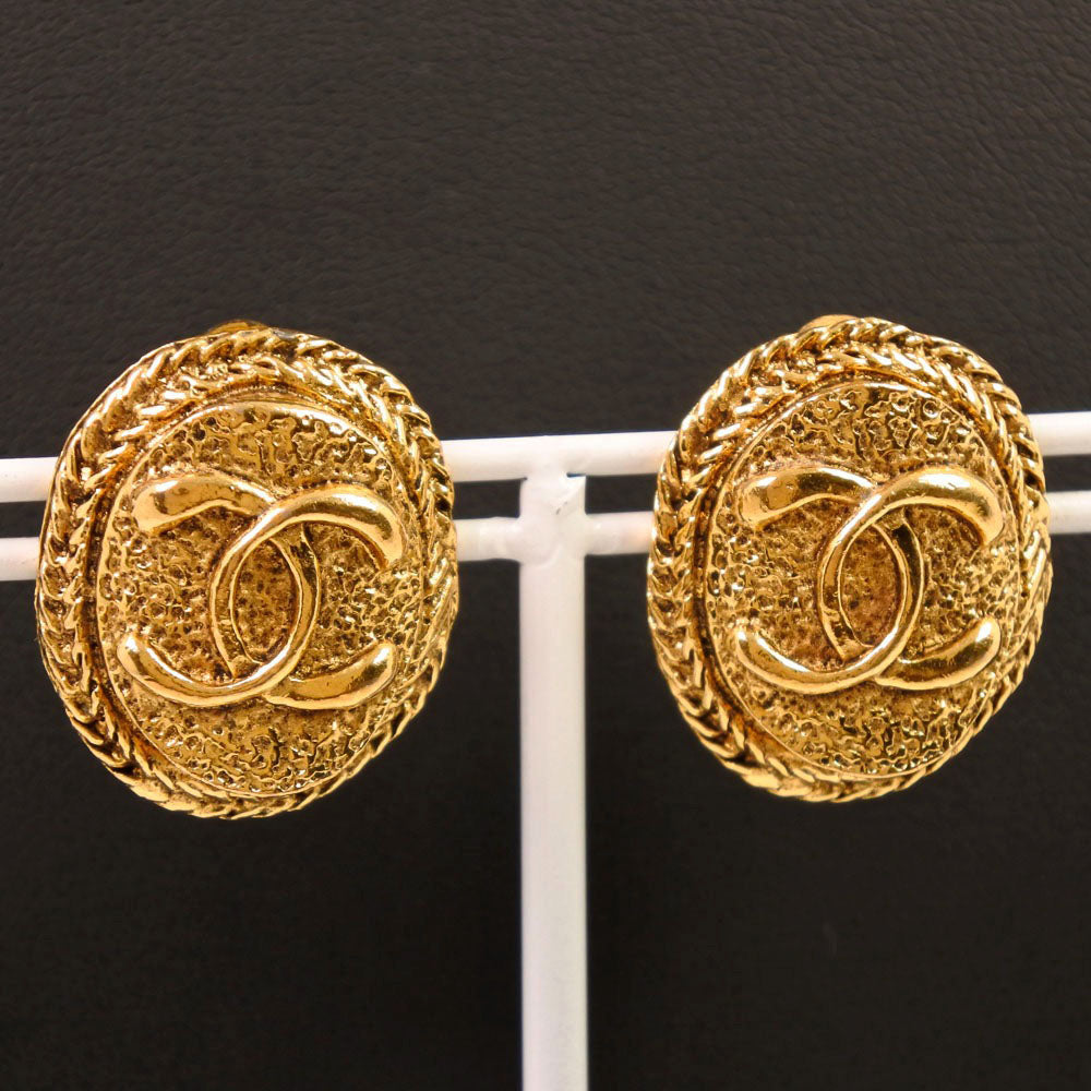 Chanel Vintage Gold Plated Earrings