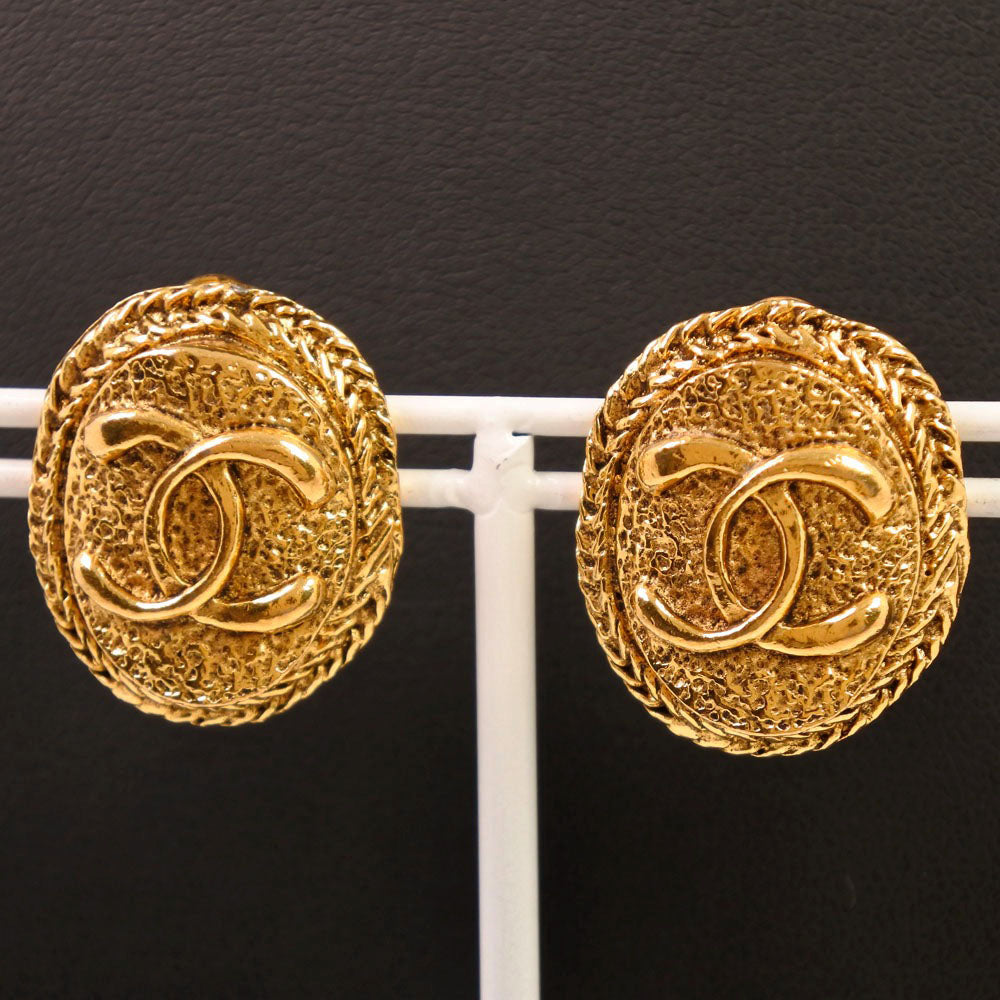 Chanel Vintage Gold Plated Earrings