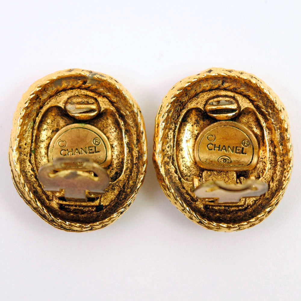 Chanel Vintage Gold Plated Earrings