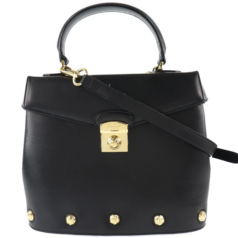 Salvatore Ferragamo 2WAY Shoulder Handbag Black