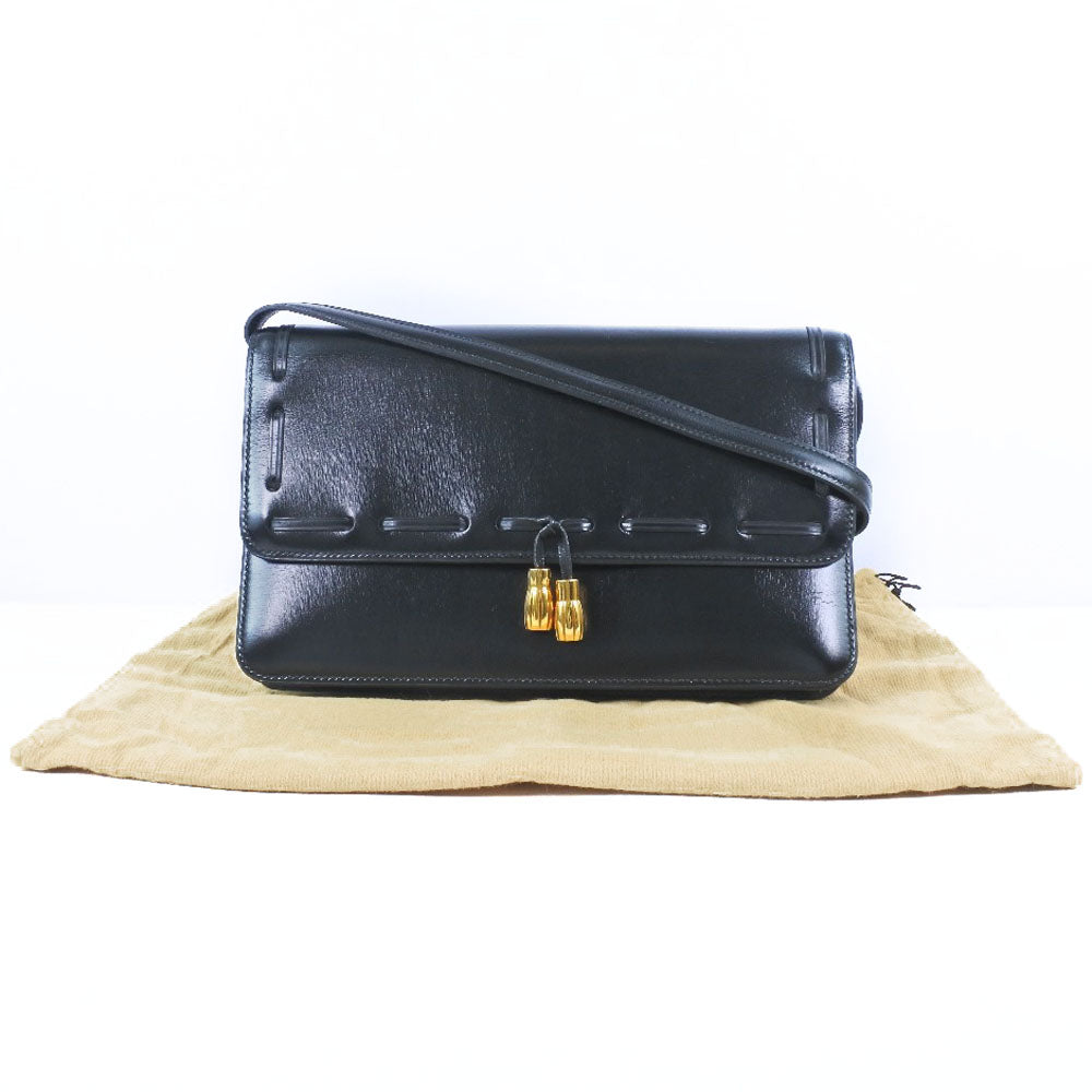 Hermes 2WAY Clutch Shoulder Bag Black