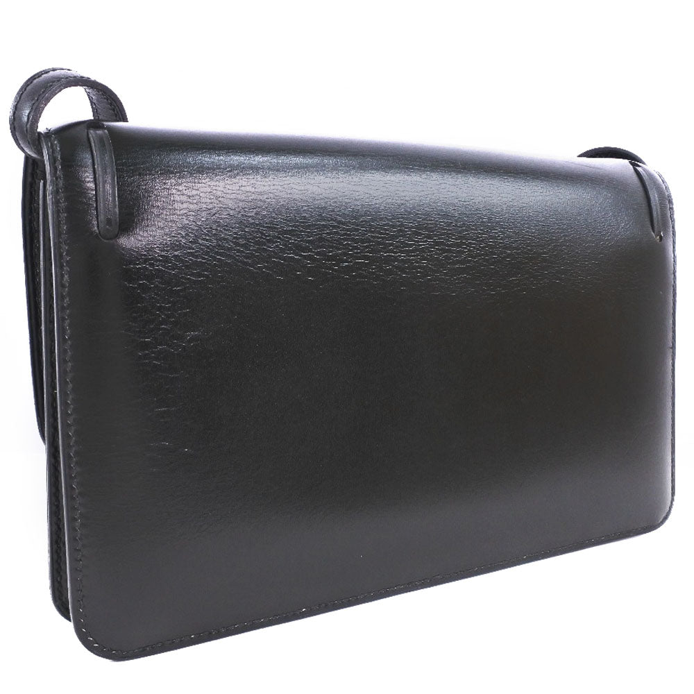 Hermes 2WAY Clutch Shoulder Bag Black