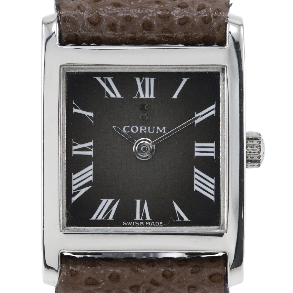 Corum Stainless Steel Leather Manual Watch 15485