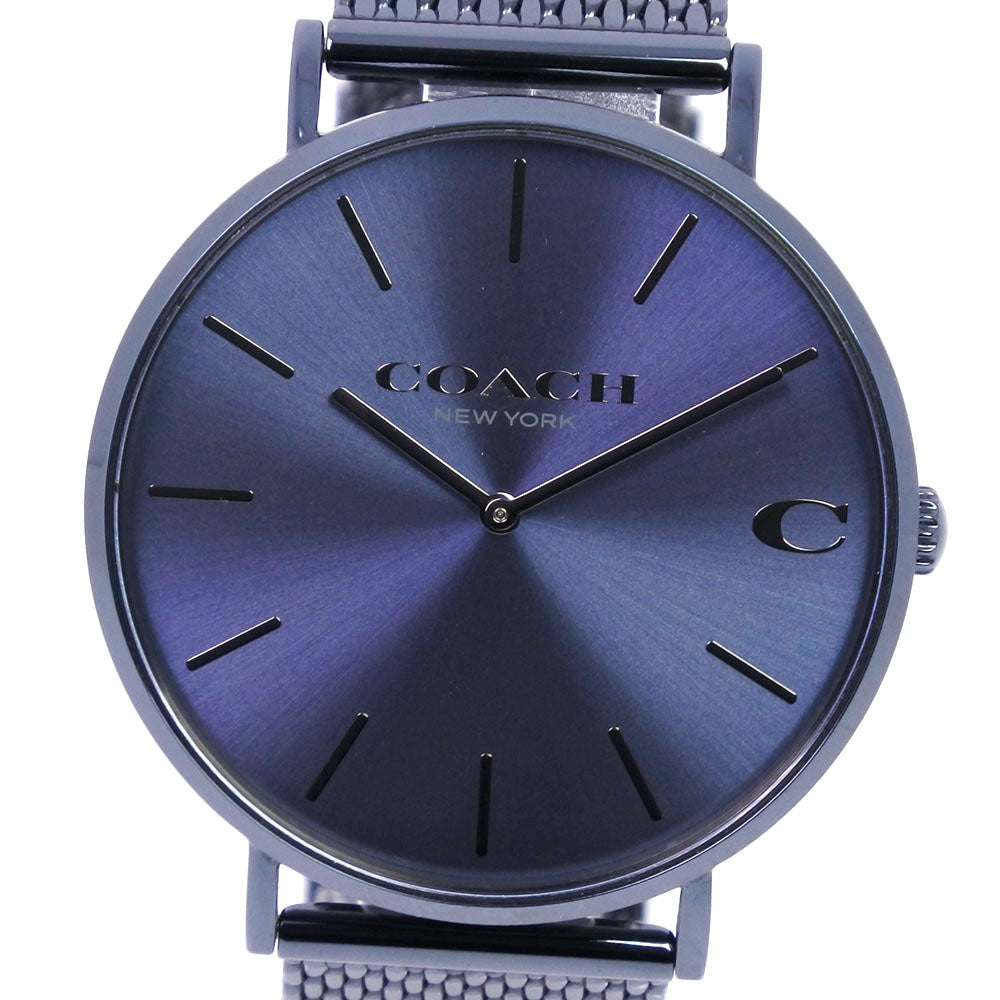 Coach Stainless Steel Quartz Watch Black Dial