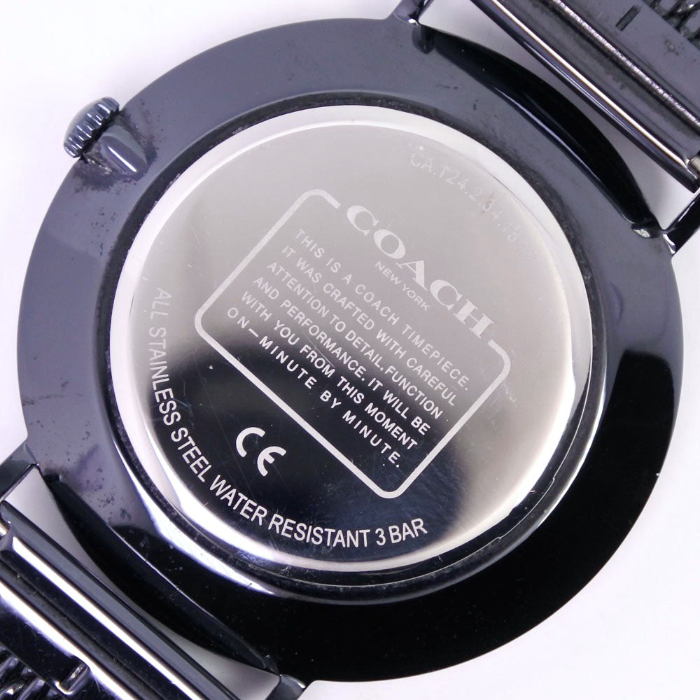 Coach Stainless Steel Quartz Watch Black Dial