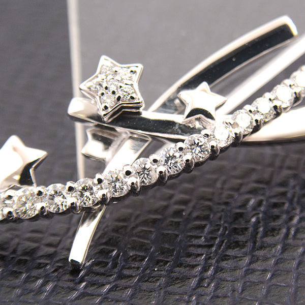 Show Yamagata Diamond Star Pendant K18WG White Gold