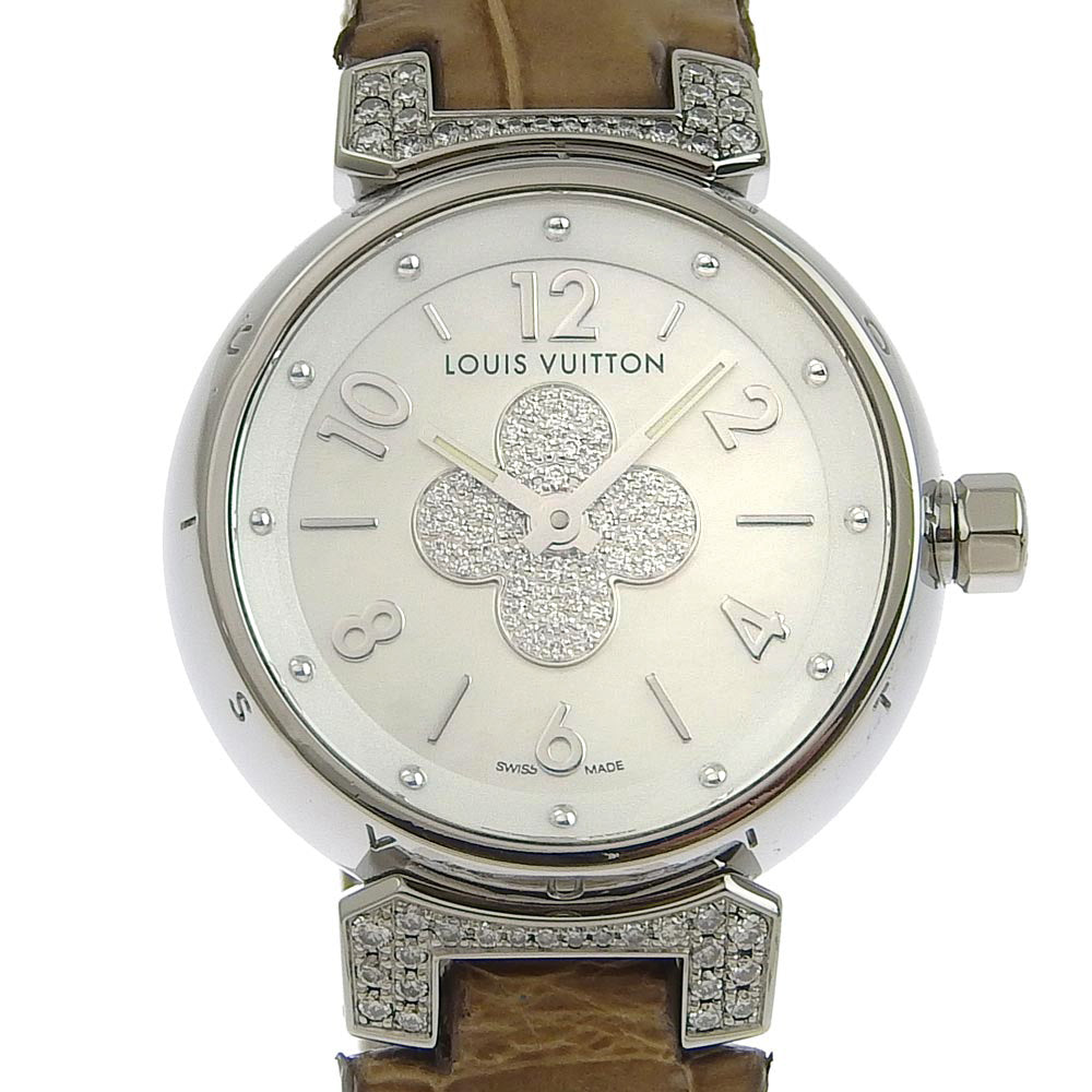 Louis Vuitton Tambour Watch Stainless Steel Leather