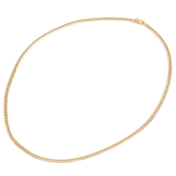 K18 6-Sided Cut Double Necklace 30g 60cm Yellow Gold in Great Condition