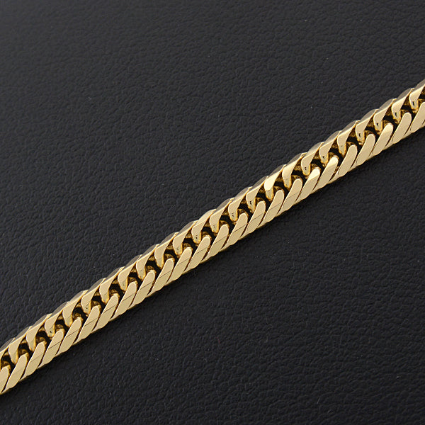 K18 6-Sided Cut Double Necklace 30g 60cm Yellow Gold in Great Condition