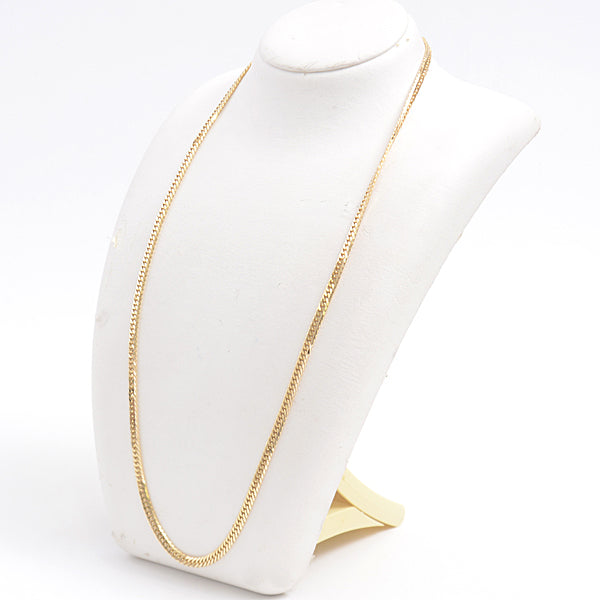 K18 6-Sided Cut Double Necklace 30g 60cm Yellow Gold in Great Condition