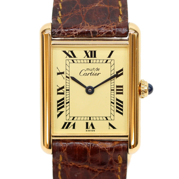 Cartier Must Tank Vermeil Silver Quartz