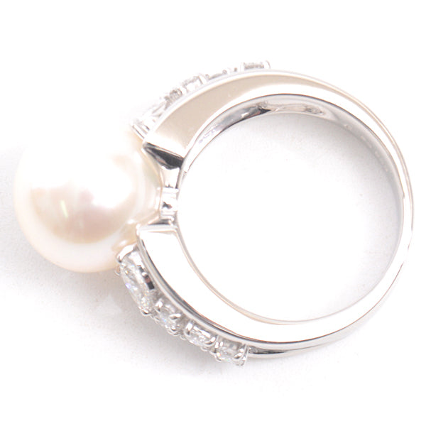 Mikimoto Pearl Diamond Ring PT950 Platinum in Great Condition