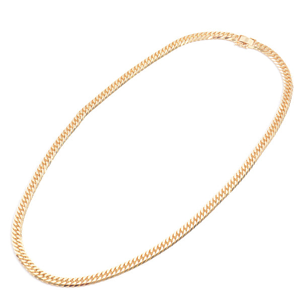 K18 6-Sided Double-Cut Chain Necklace 50g 50cm Yellow Gold in Great Condition