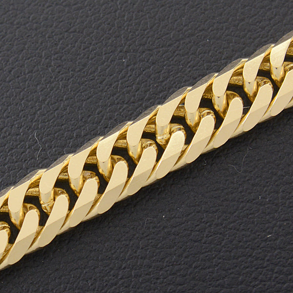 K18 6-Sided Double-Cut Chain Necklace 50g 50cm Yellow Gold in Great Condition