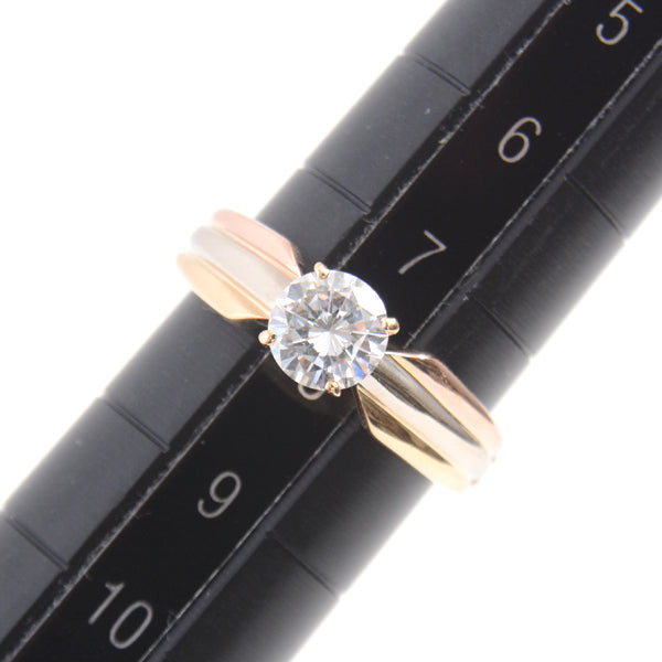 Cartier Trinity Solitaire Diamond Ring 0.5ct 750YG×WG×PG in Great Condition