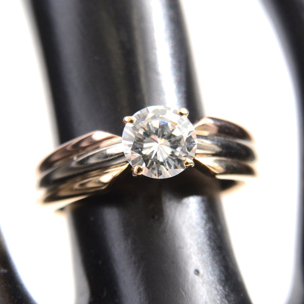 Cartier Trinity Solitaire Diamond Ring 0.5ct 750YG×WG×PG in Great Condition