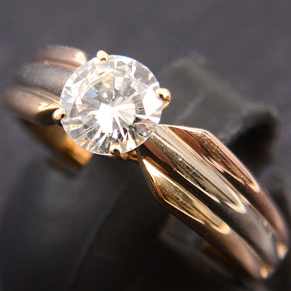 Cartier Trinity Solitaire Diamond Ring 0.5ct 750YG×WG×PG