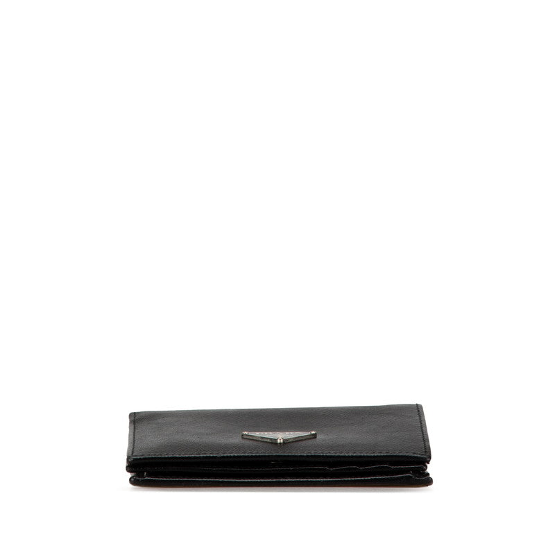 Prada Leather Bifold Wallet Black