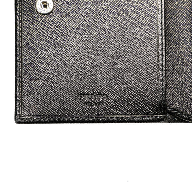 Prada Leather Bifold Wallet Black