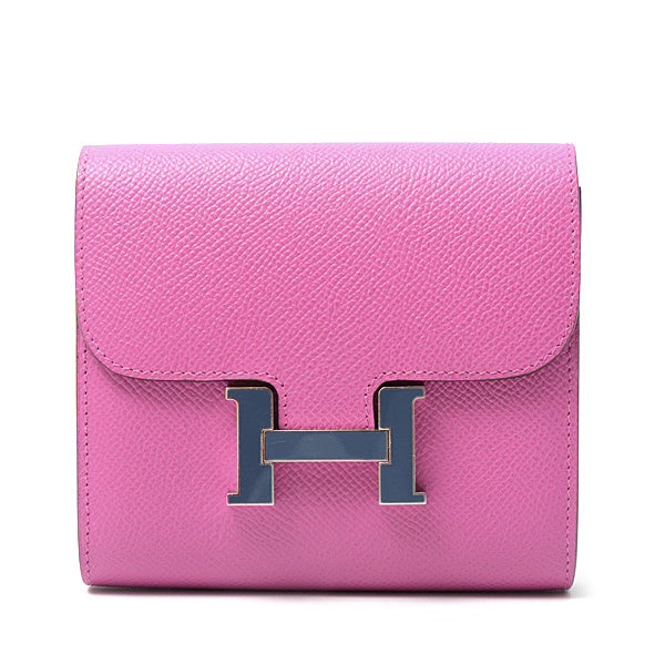 Hermes Compact Wallet Constance Magnolia Pink Purple