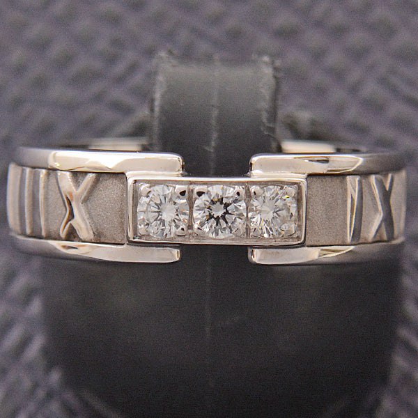 Tiffany & Co Atlas 3P Diamond Ring 750WG 11.5