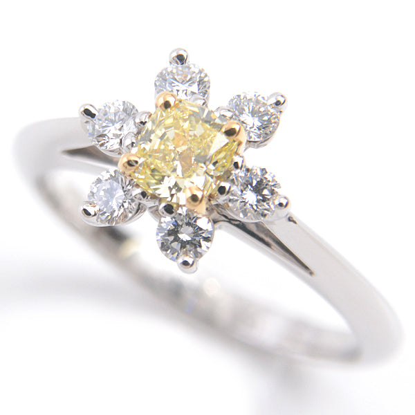 Tiffany Yellow Diamond Ring PT950 Platinum