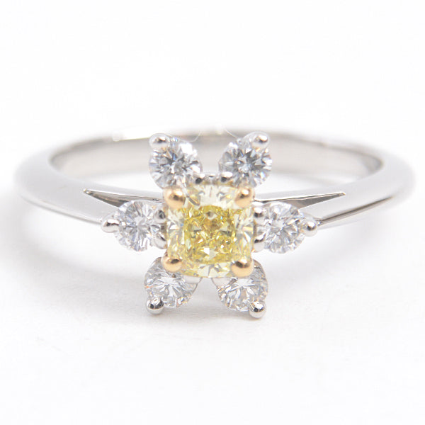 Tiffany Yellow Diamond Ring PT950 Platinum