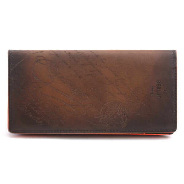 Berluti Venetian Leather Calligraphy Long Wallet in Great Condition