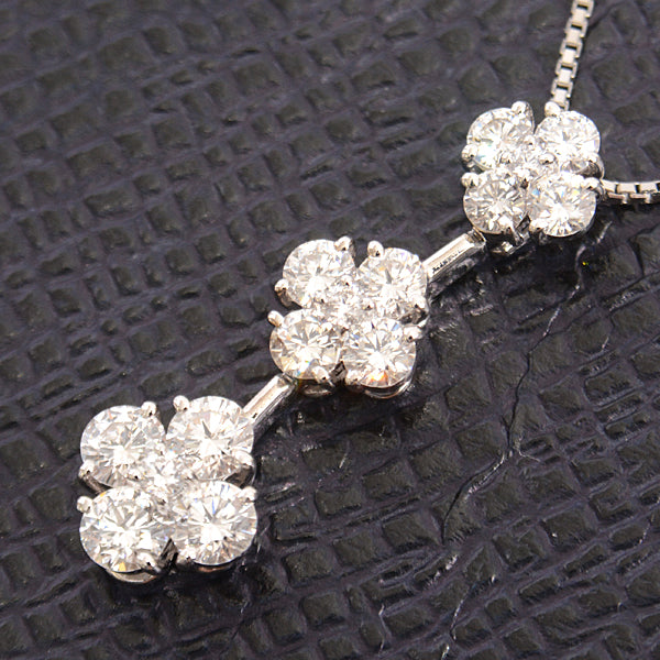 MONNICKENDAM Floral Diamond Necklace PT850×PT900 in Great Condition