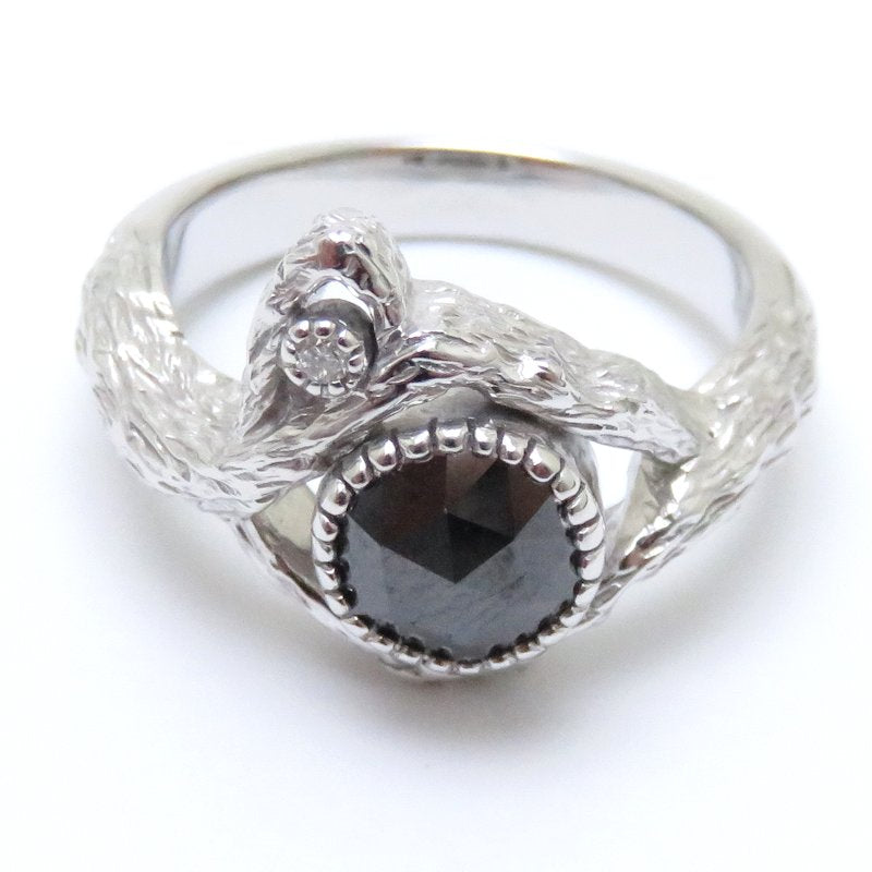 Black Diamond Ring K18WG 1.09ct