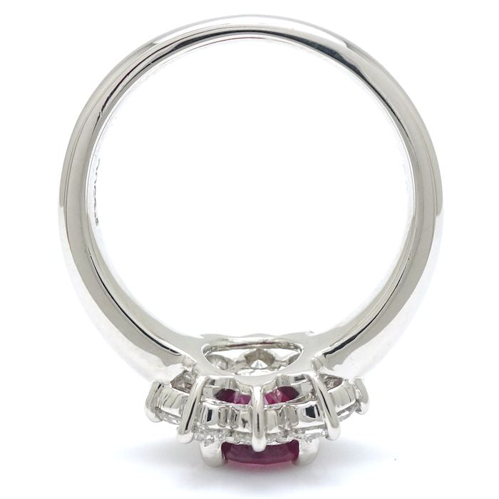 Ruby Diamond Ring Pt900 Platinum