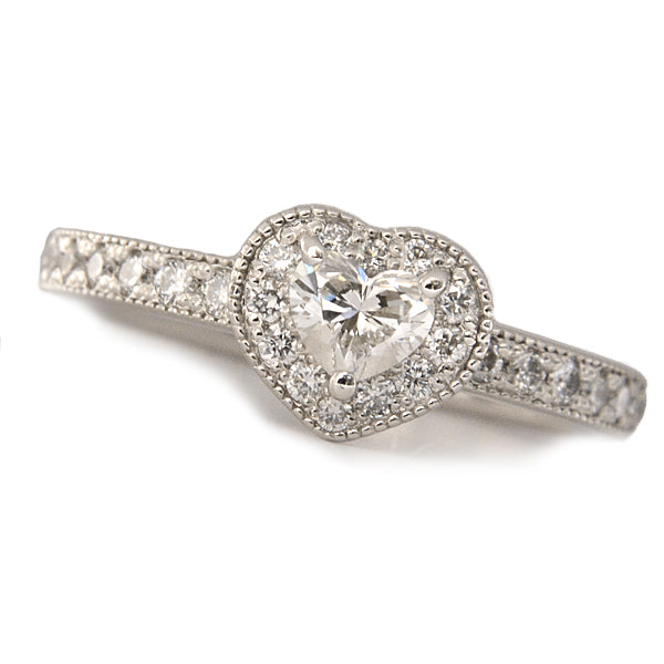 Ponte Vecchio Heart Shape Diamond Ring PT900 9