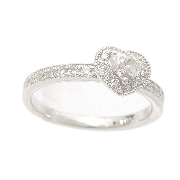 Ponte Vecchio Heart Shape Diamond Ring PT900 9