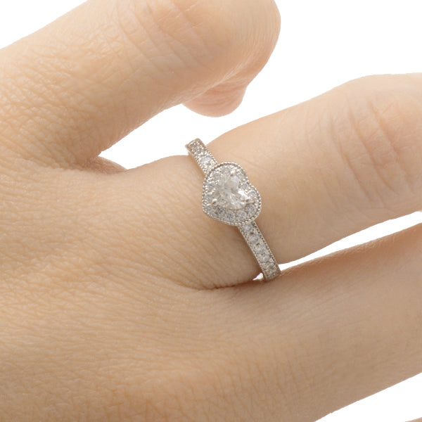 Ponte Vecchio Heart Shape Diamond Ring PT900 9