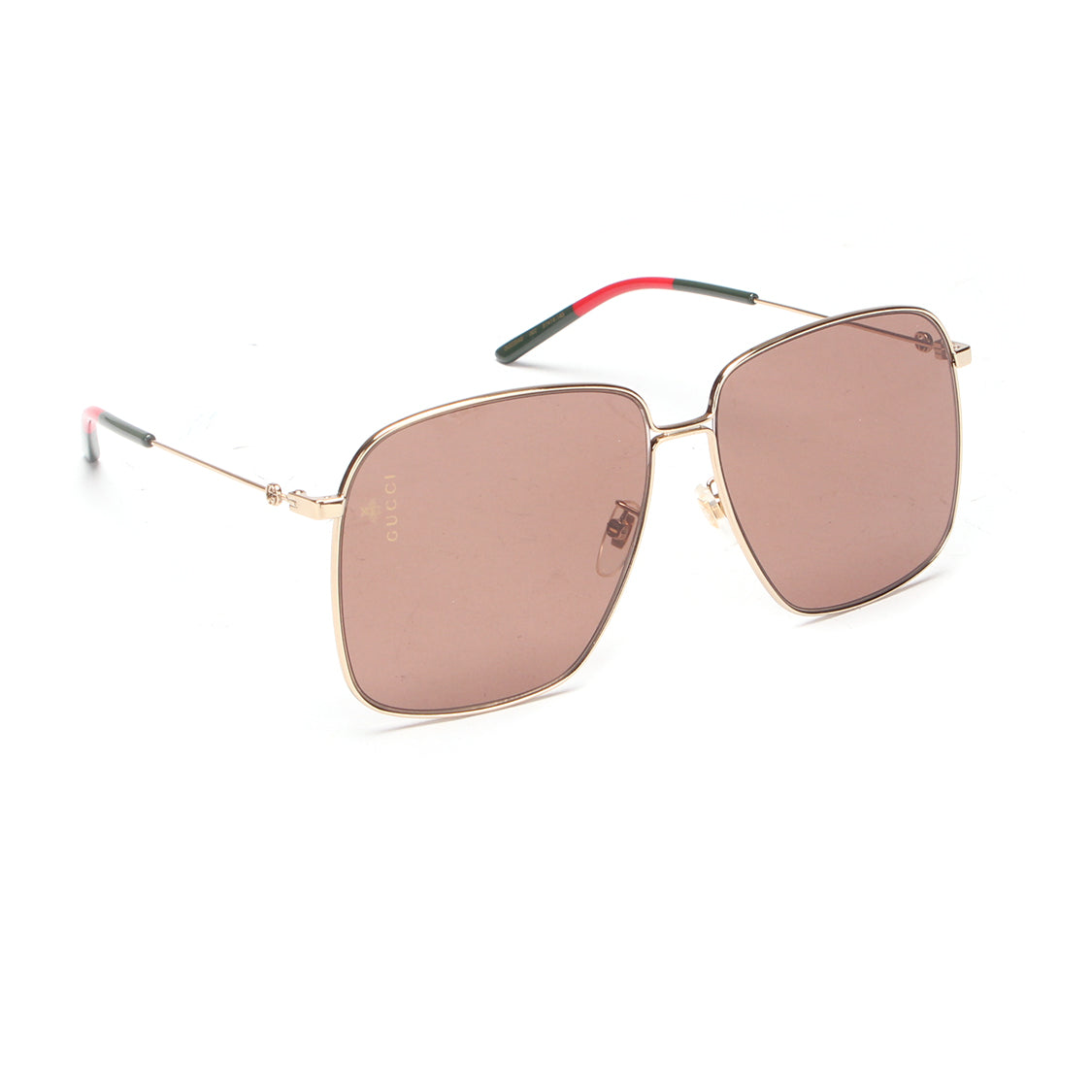 Gucci Oversize Square Tinted Sunglasses  Metal Sunglasses in Good condition