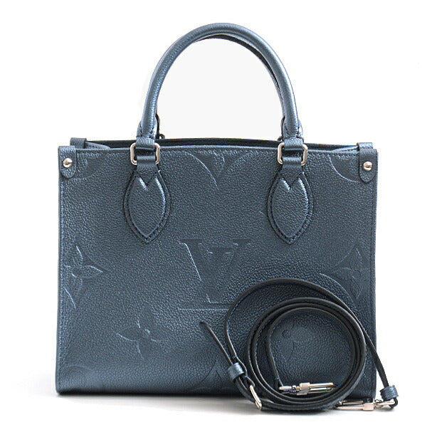 Louis Vuitton OnTheGo PM Handbag Metallic Blue in Great Condition