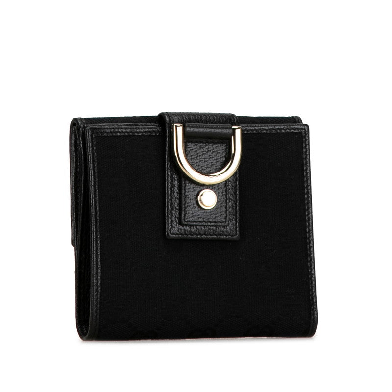 Gucci GG Canvas Abby Line Bifold Wallet Black