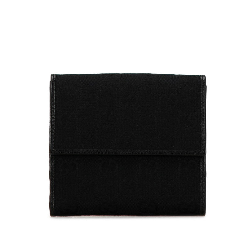 Gucci GG Canvas Abby Line Bifold Wallet Black in Great Condition