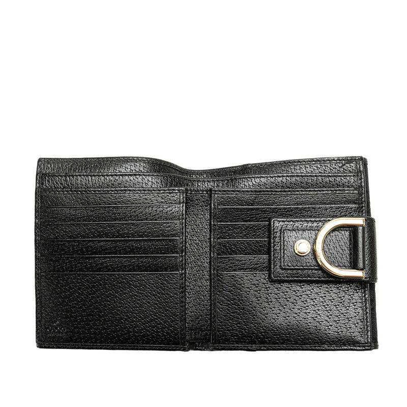 Gucci GG Canvas Abby Line Bifold Wallet Black