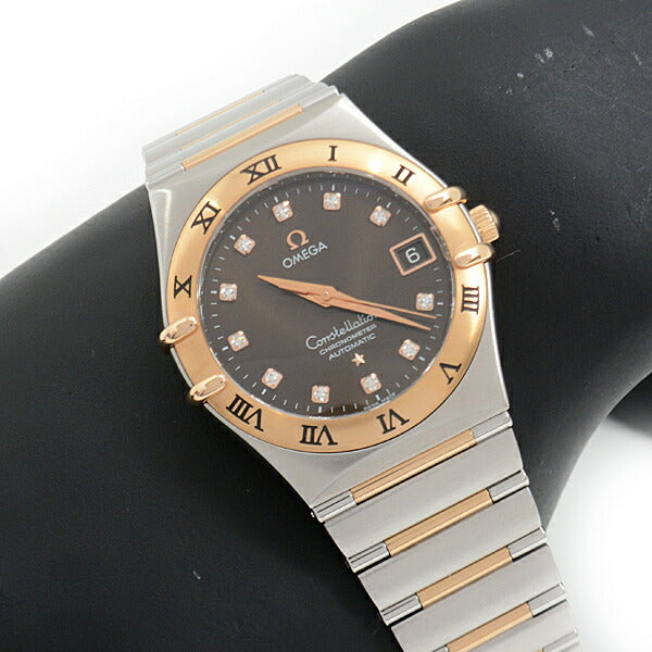 Omega Constellation 11P Diamond Automatic Watch Brown Dial