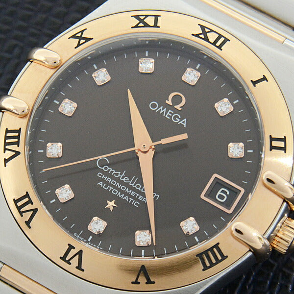 Omega Constellation 11P Diamond Automatic Watch Brown Dial