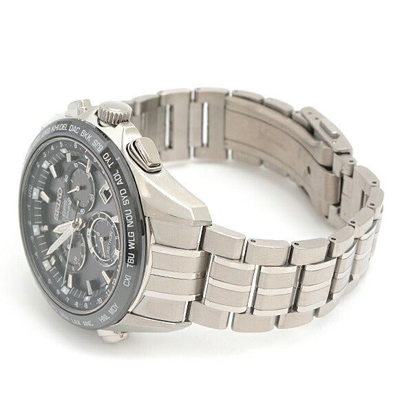 Seiko Astron Solar GPS Chronograph Black Dial Titanium