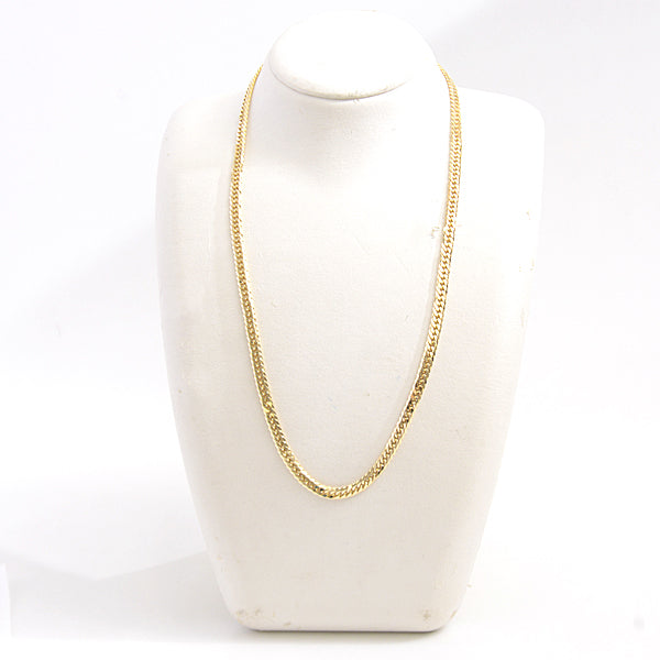 K18 6-Sided Double Necklace Yellow Gold