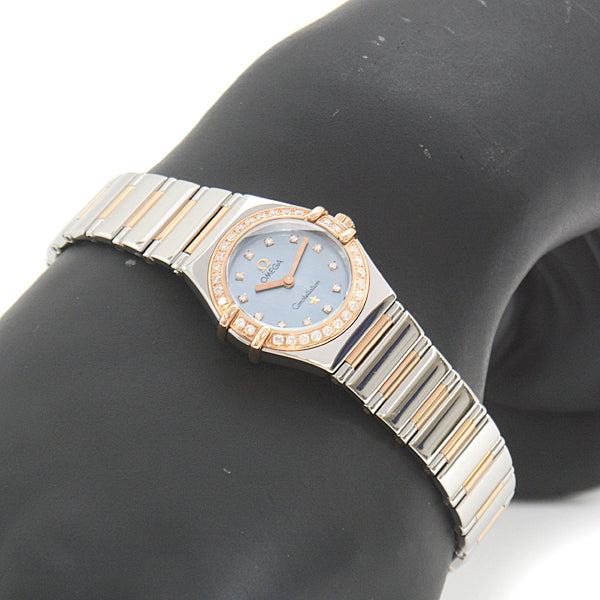 Omega Constellation Quartz Watch SS×PG Diamond Bezel in Great Condition