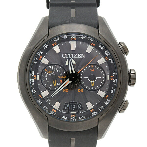 Citizen Promaster Eco-Drive Satellite Wave Air Solar Chronograph Black Dial Titanium CC1075-05E