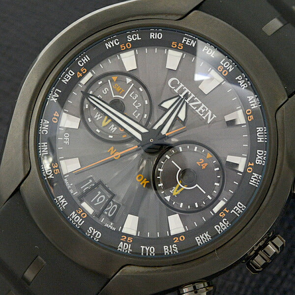 Citizen Promaster Eco-Drive Satellite Wave Air Solar Chronograph Black Dial Titanium CC1075-05E